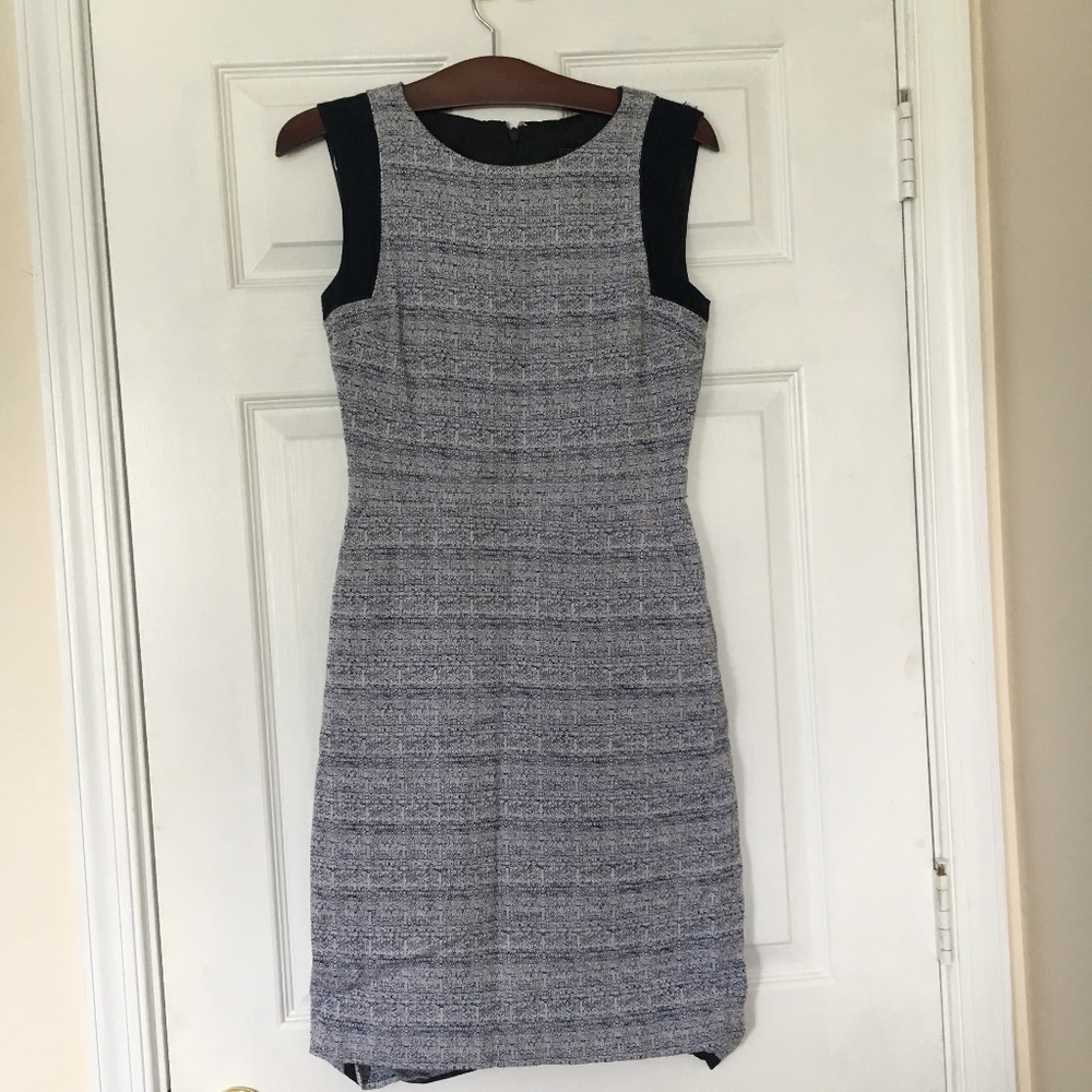 J Crew Light blue Sleeveless Tweed Dress 00